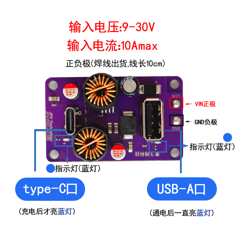 QC355 45W A+C双口立式快充模块产品演示图1