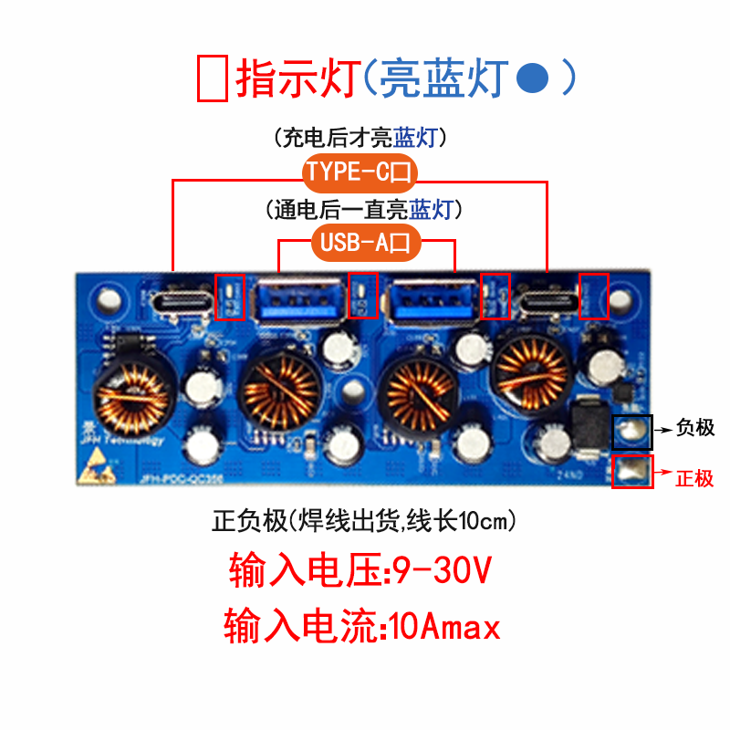 QC356 90W立式四口快充模块产品演示图3